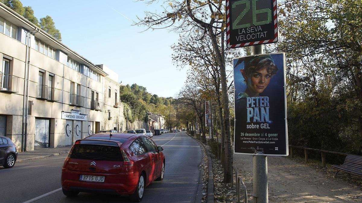 La zona del radar del carrer Pedret que podria passar dels 30 als 40 quilòmetres per hora.