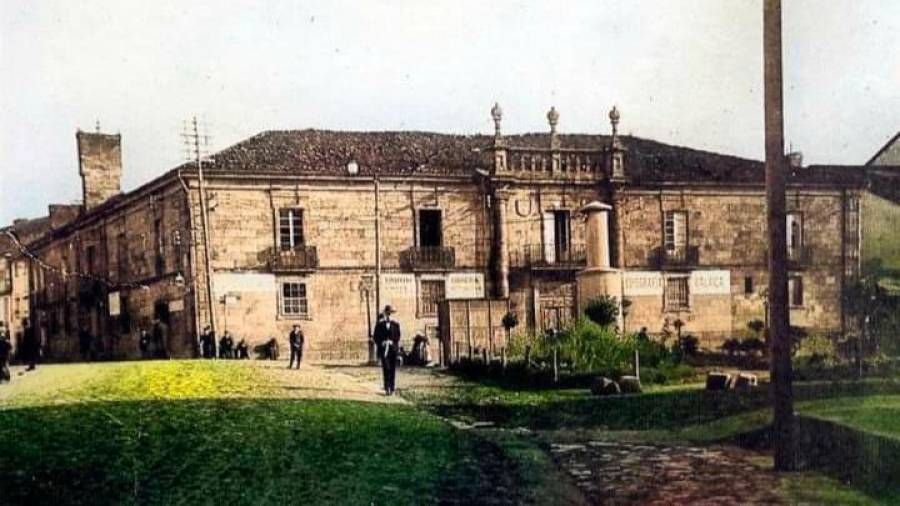 1909. Casa de la Inquisición. Situada al principio de la Rúa do Hórreo con el tiempo se convertiría en en que hoy es el Hotel Compostela.