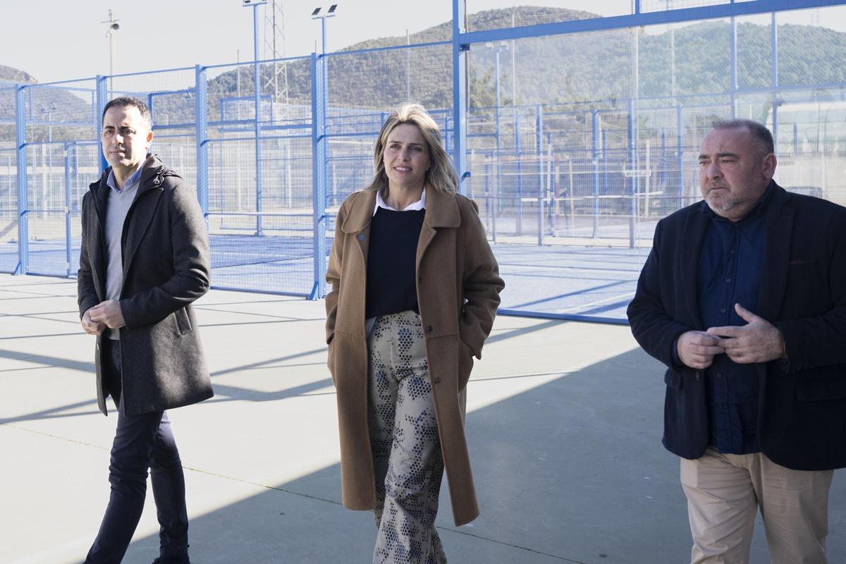 Barrachina, Folgado y Pallarés, en la visita.