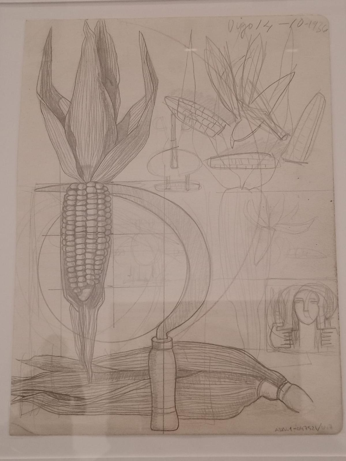 Dibujo preparativo de Maruja Mallo datado en octubre de 1936, en Vigo.