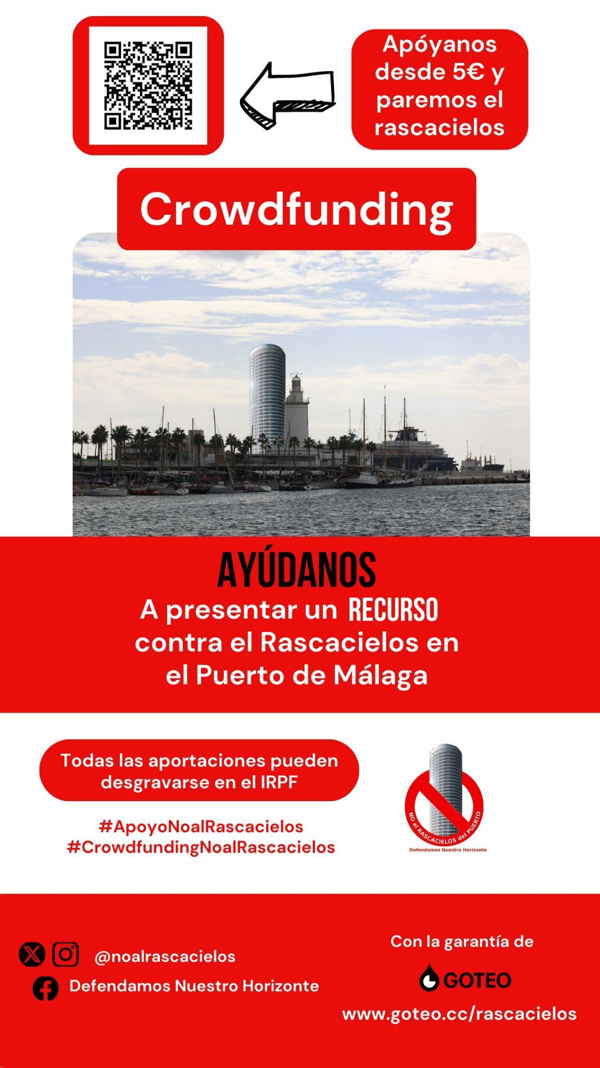 Publicidad de la campaña ciudadana contra la Torre del Puerto.