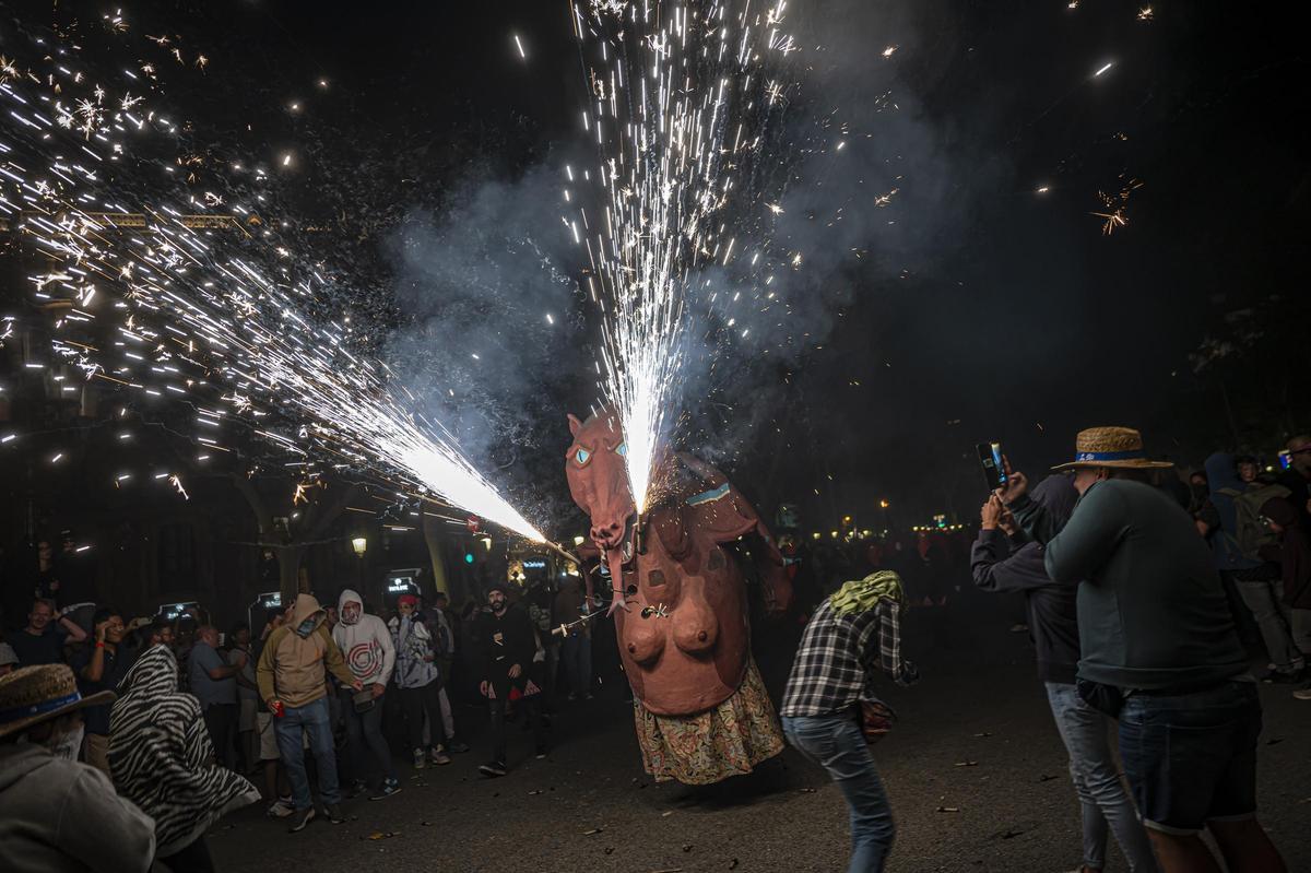 Dentro del correfoc de la Mercè