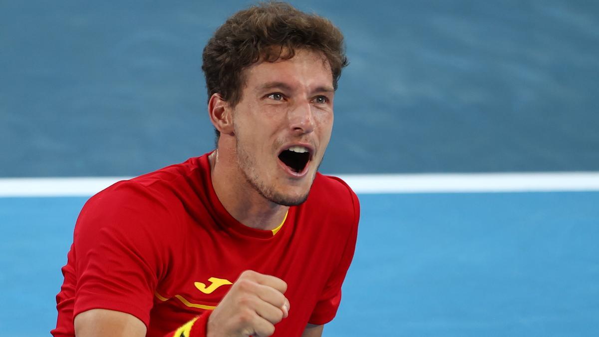 Pablo Carreño celebra su victoria. MIKE SEGAR