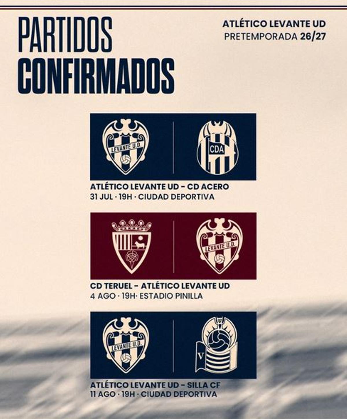 Tres primeros amistosos.
