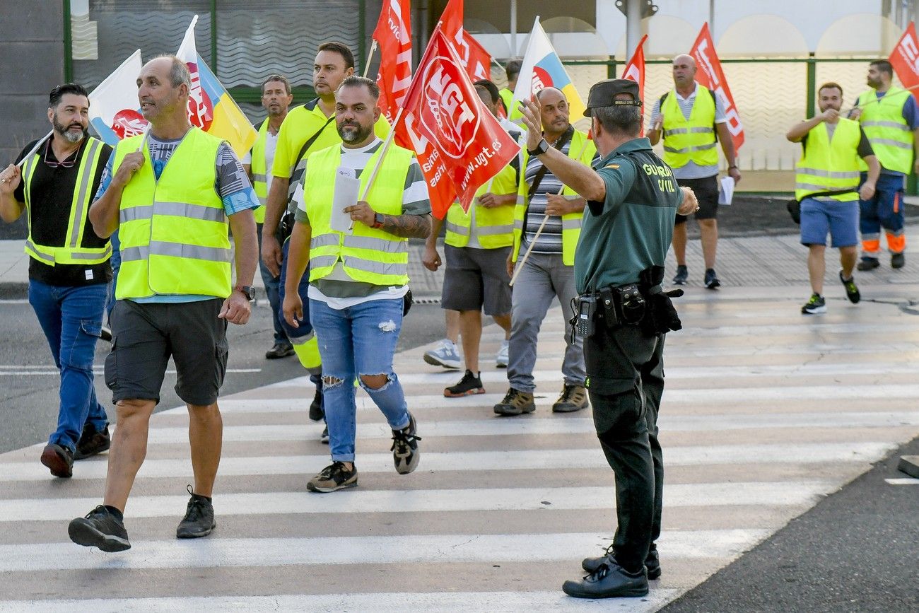 La primera jornada de la huelga de transporte no deja incidencias destacables en Las Palmas