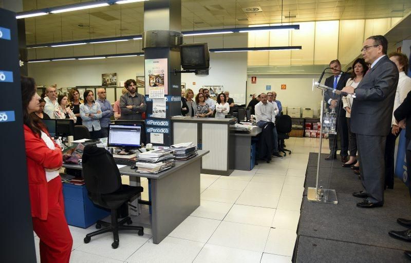 Visita de Javier Moll, presidente de Prensa Ibérica, a EL PERIÓDICO DE ARAGÓN