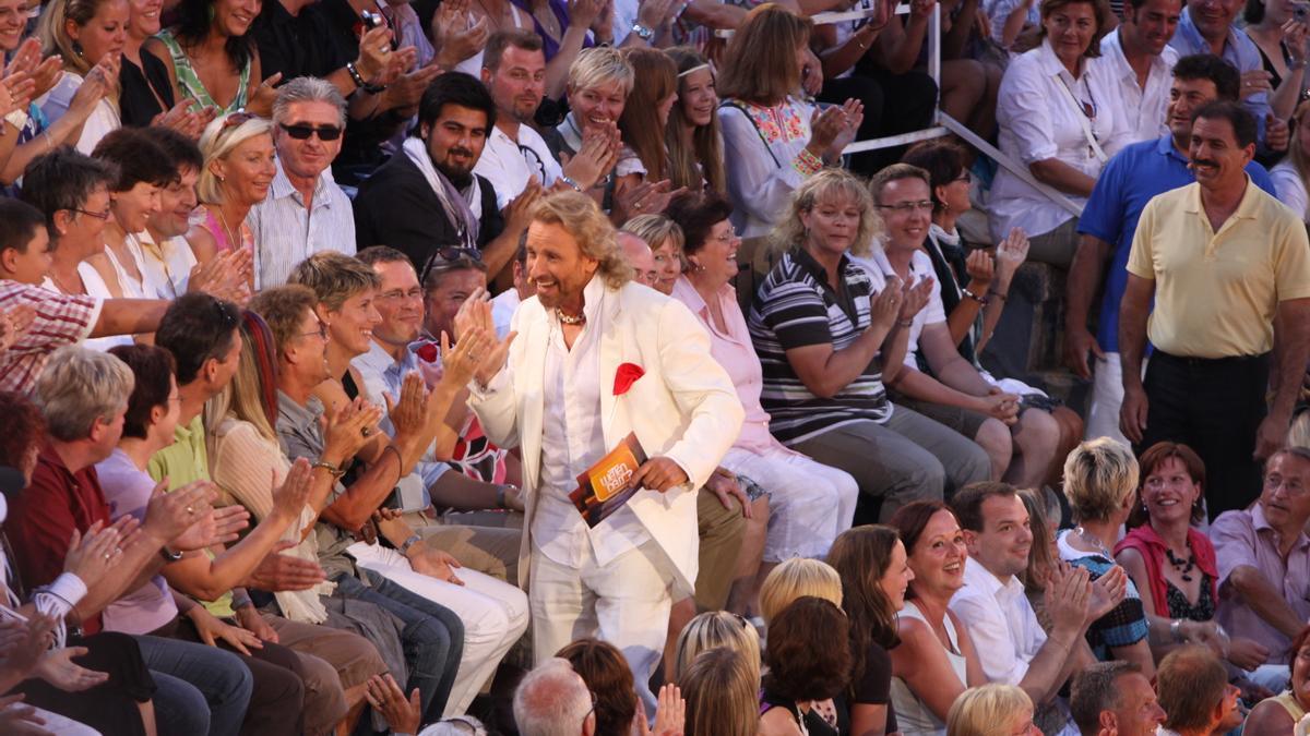 Thomas Gottschalk bei einem seiner Auftritte in der Stierkampfarena.  