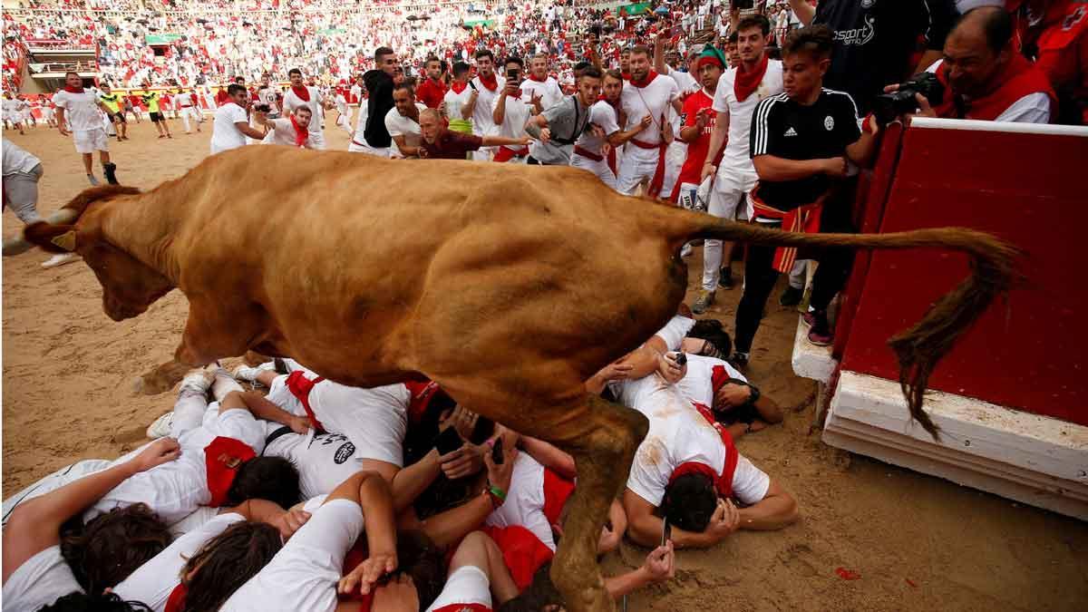 Tercer encierro de San Fermín 2019: rápido, limpio y con dos heridos