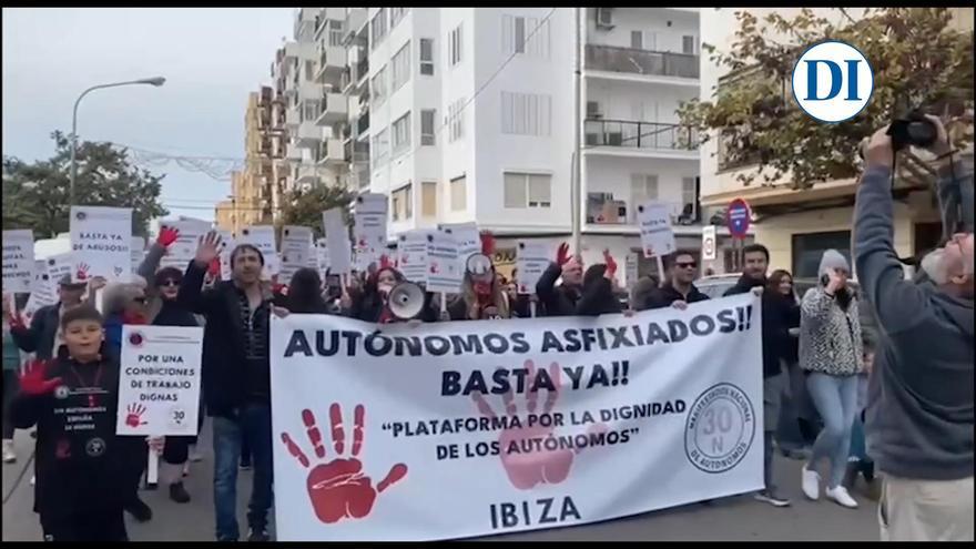 Vídeo: Manifestación de autónomos en Ibiza