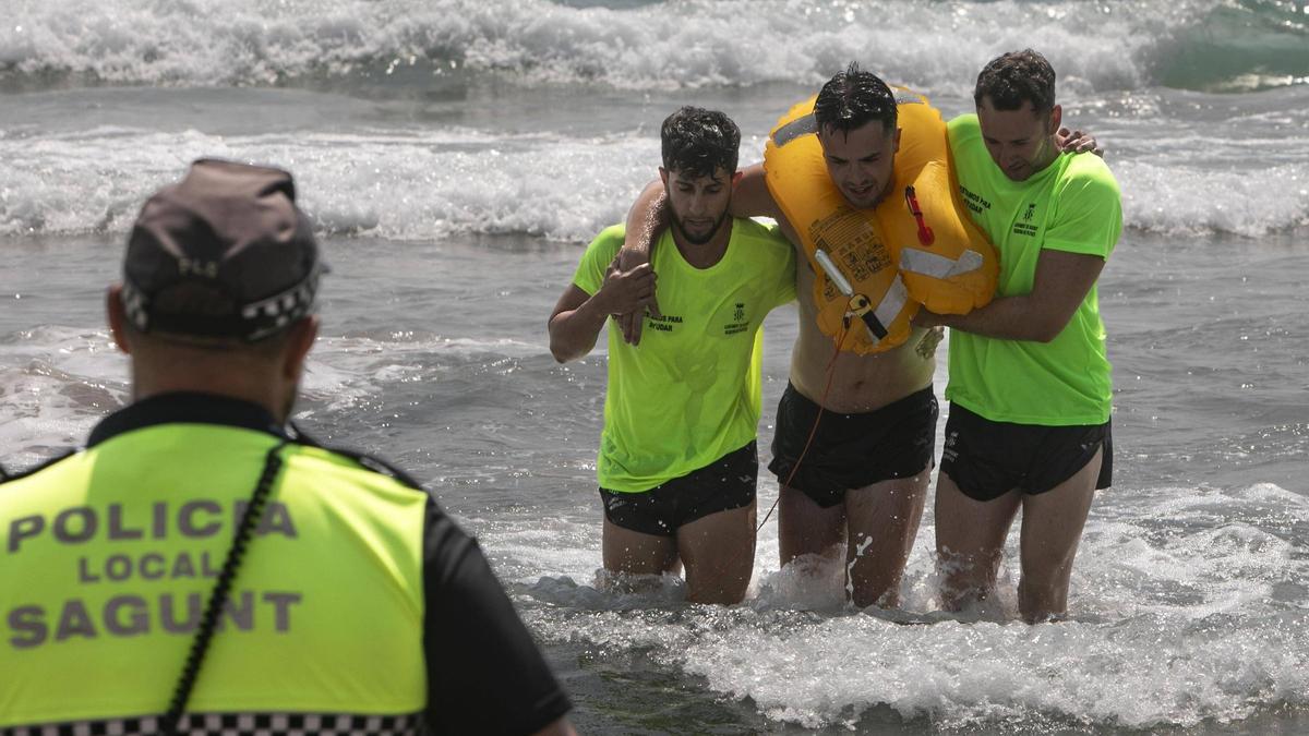 Intervención durante un simulacro.