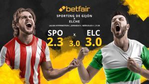 Real Sporting de Gijón vs. Elche CF: horario, TV, estadísticas, clasificación y pronósticos