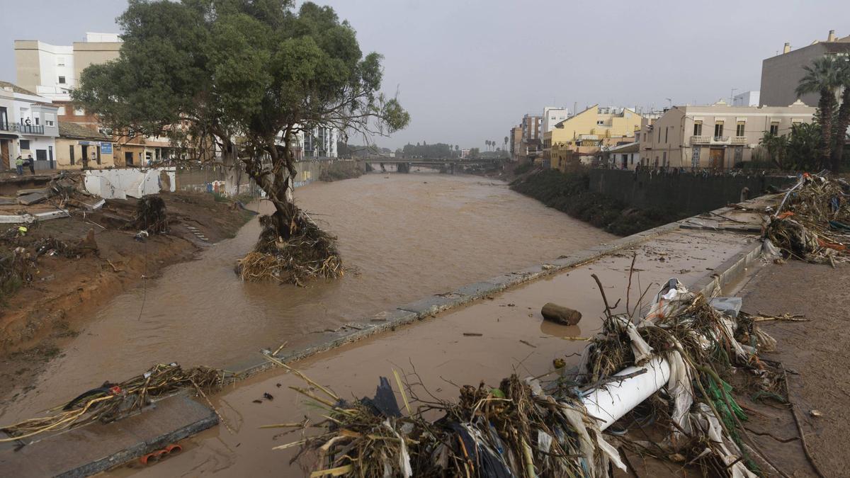 Barranco del Poyo en una imagen del 30 de octubre de 2024, tras la barrancada del día anterior.