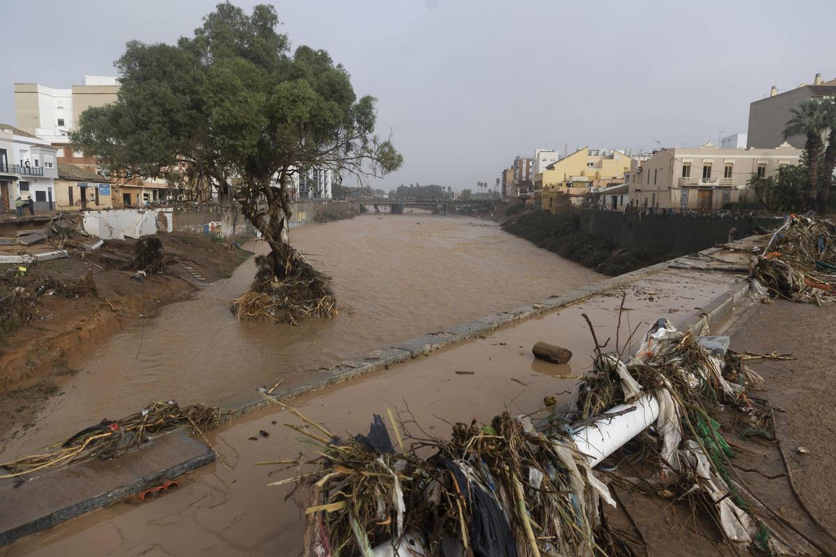 Barranco del Poyo en una imagen del 30 de octubre de 2024, tras la barrancada del día anterior.