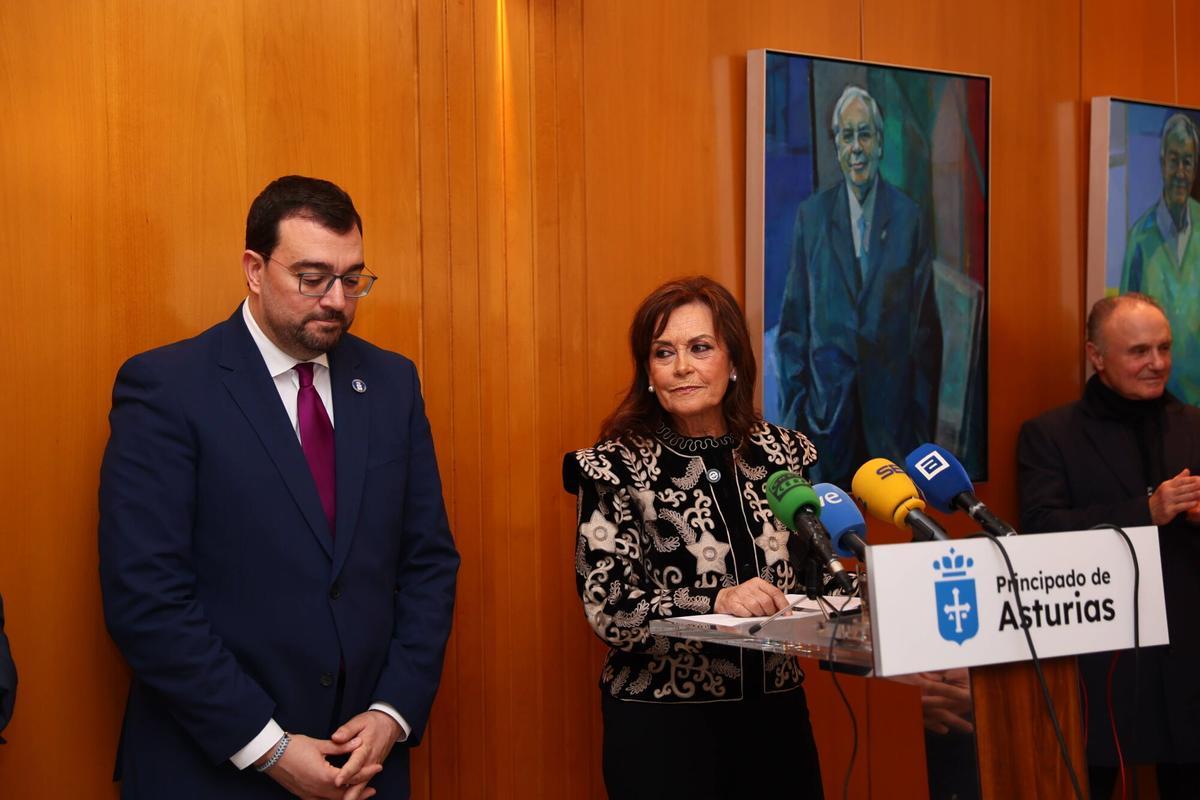 Presentación del nuevo retrato de Vicente Álvarez Areces.