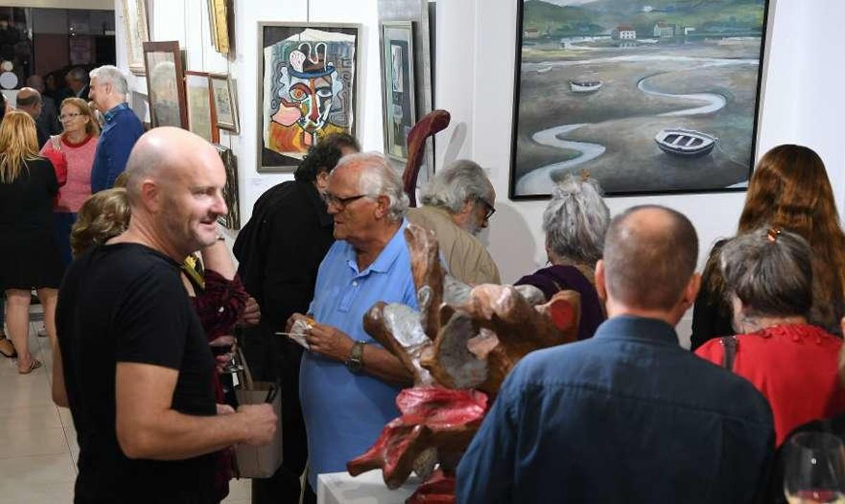 Inauguración de la exposición, ayer, en Artbys.