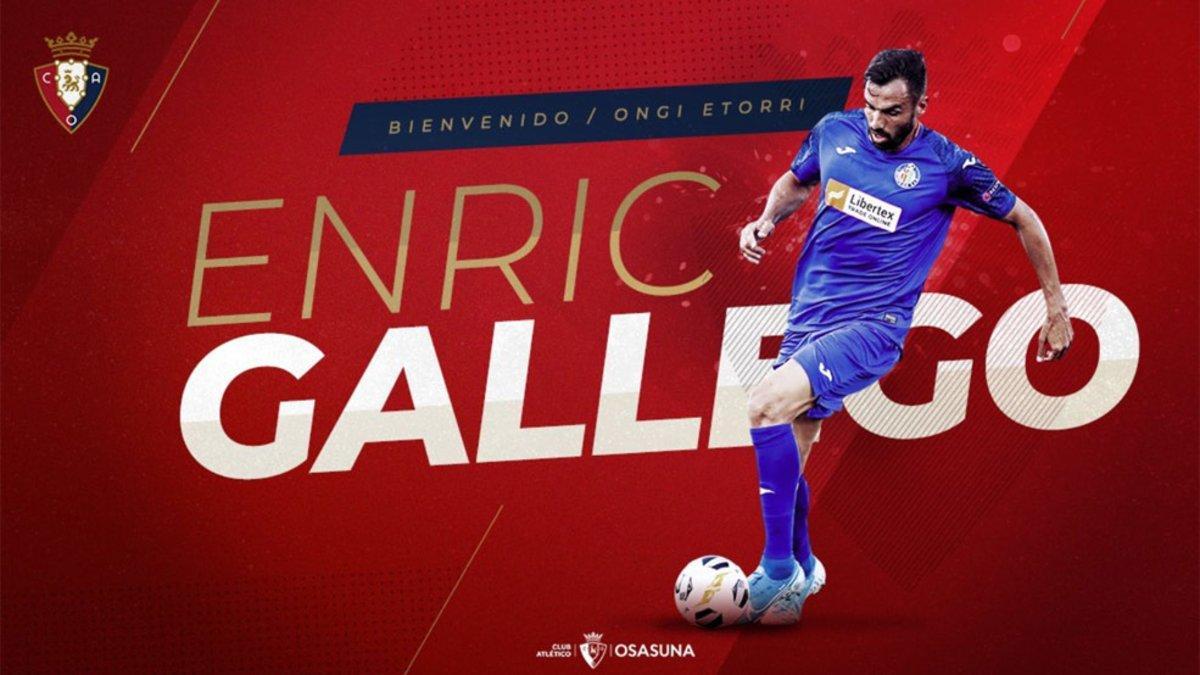 Enric Gallego es nuevo jugador de Osasuna