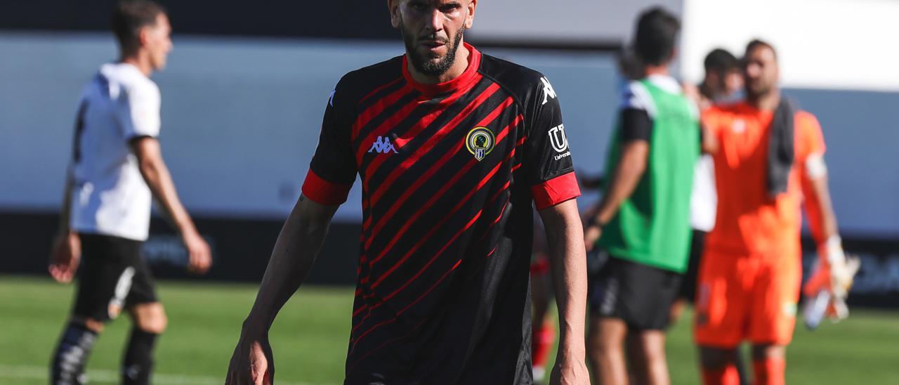 Raúl Ruiz, durante un partido de la presente liga con el Hércules.