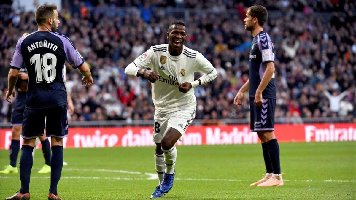 Vinicius celebró como suyo el gol en propia portería