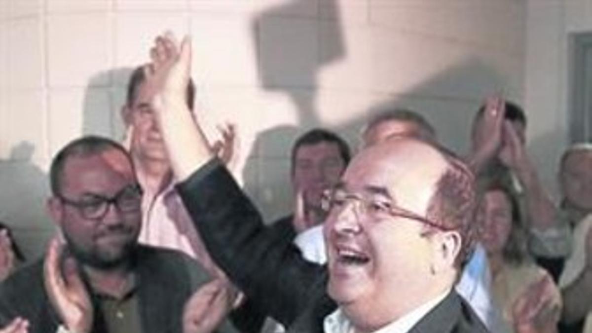 Miquel Iceta, tras ser elegido líder del PSC, el pasado domingo.