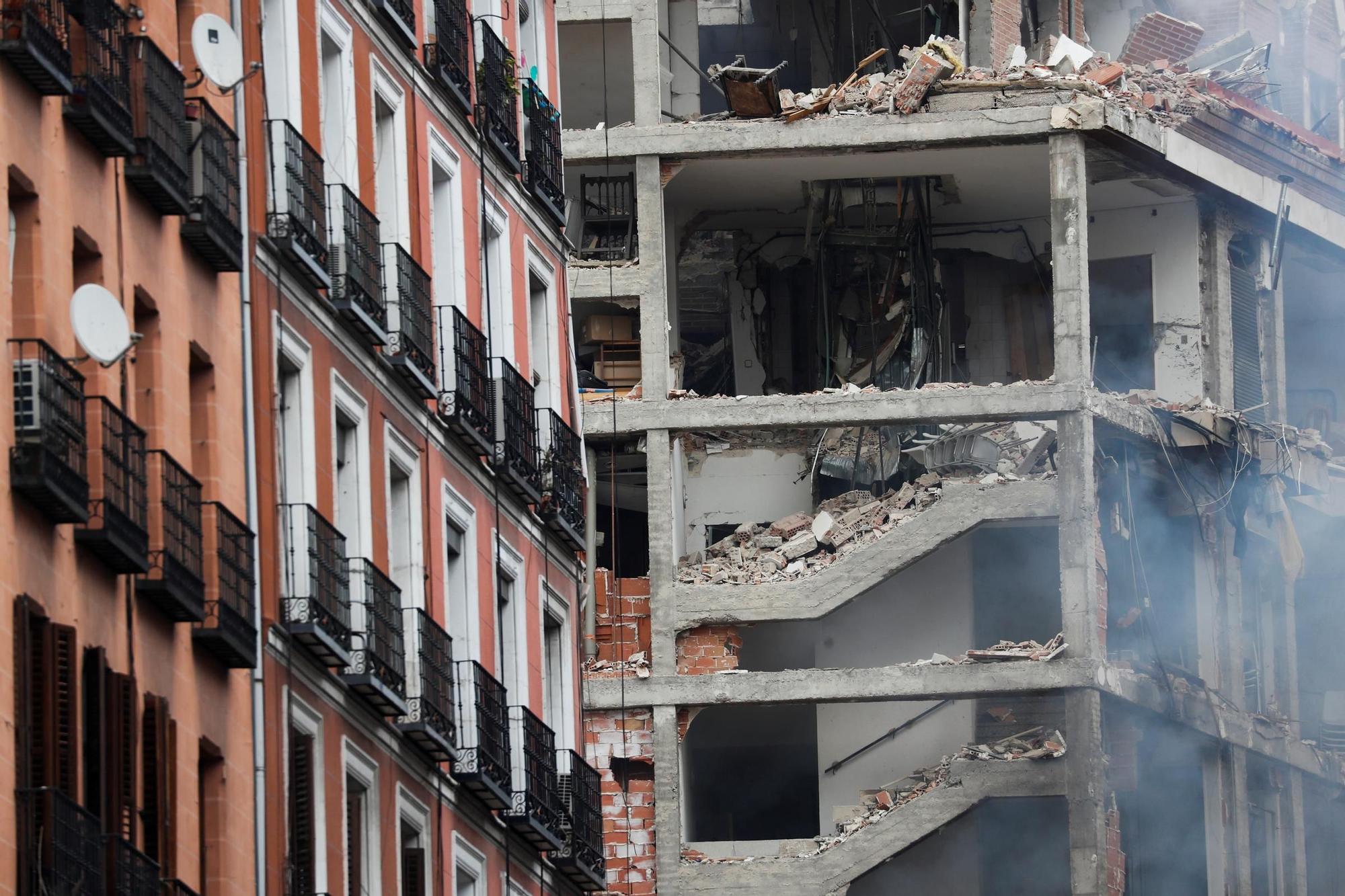 Al menos tres muertos en una fuerte explosión en un edificio del centro de Madrid