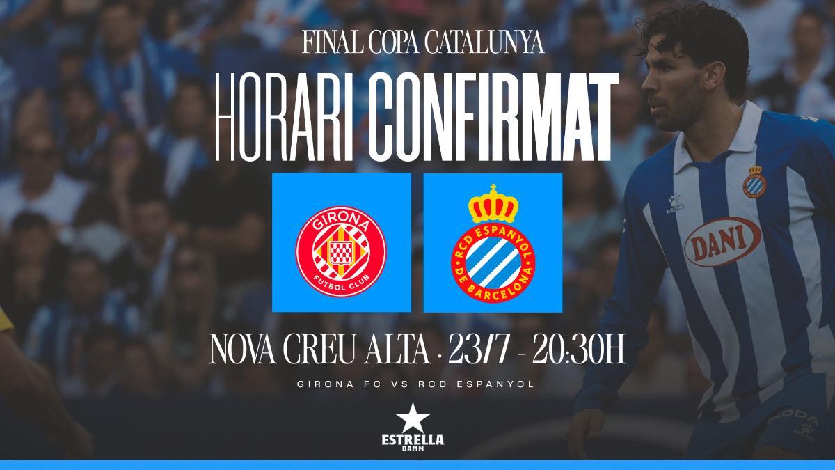El Espanyol y el Girona jugarán la final de la Copa Catalunya el 23 de julio