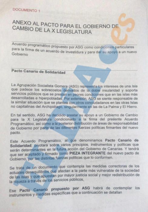 Documento del pacto