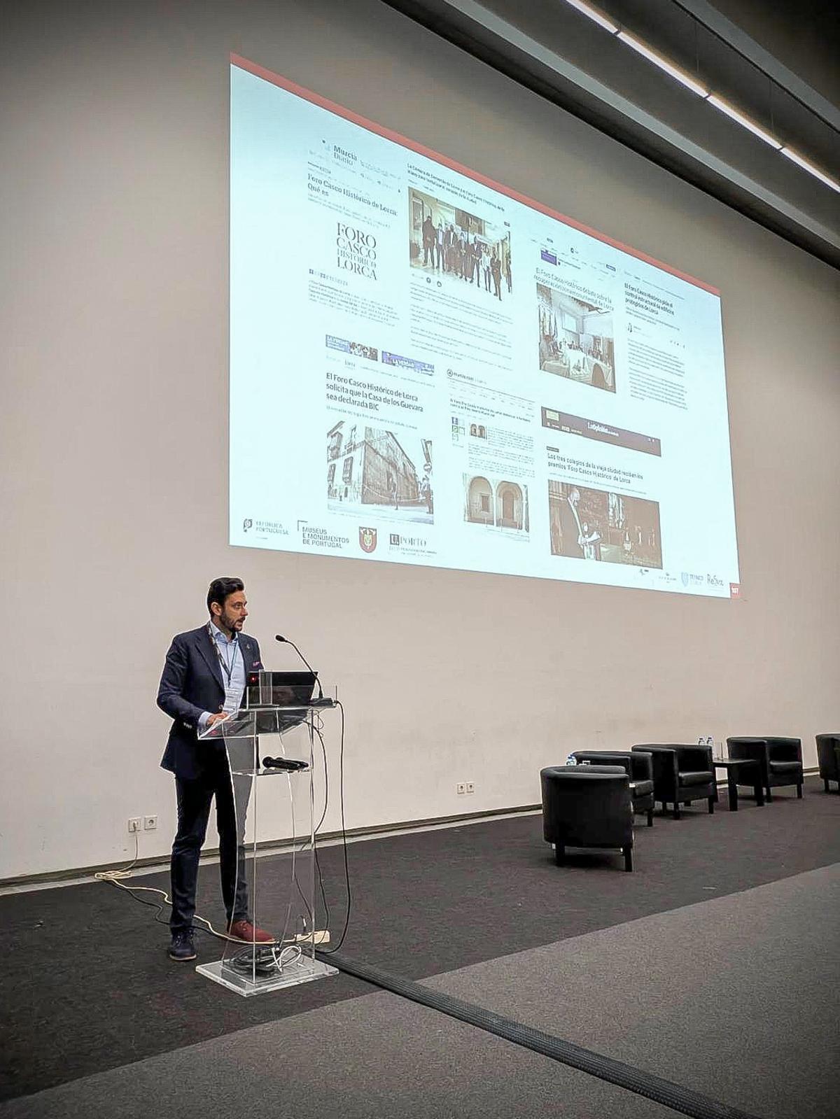 Enrique Miñarro, director ejecutivo de la Fundación, durante la jornada de Lisboa.