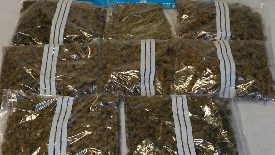 La marihuana comissada per la Policia Municipal de Girona