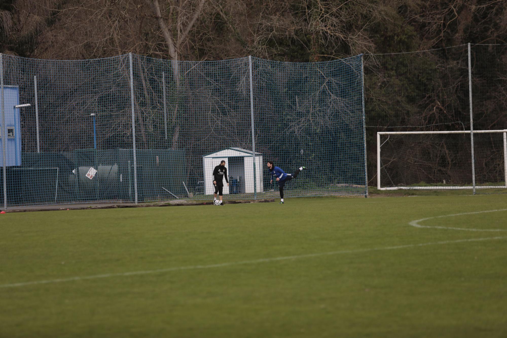 Último entrenamiento del año del Real Oviedo