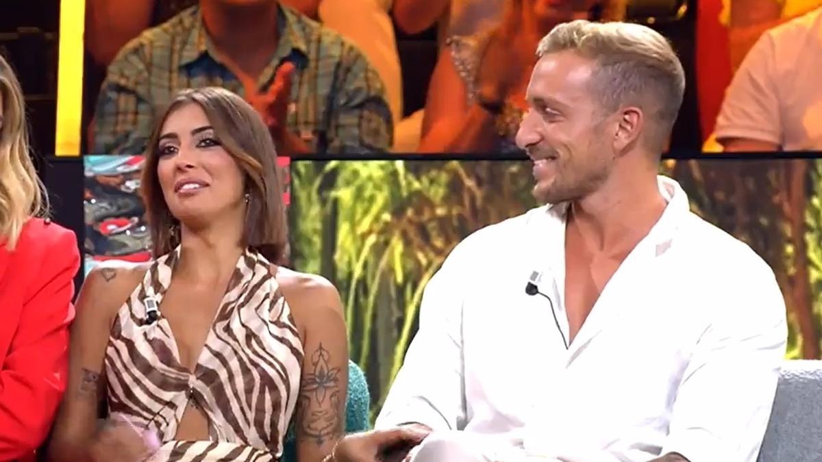 Marieta y Rubén Torres en el plató de 'Supervivientes All Stars'