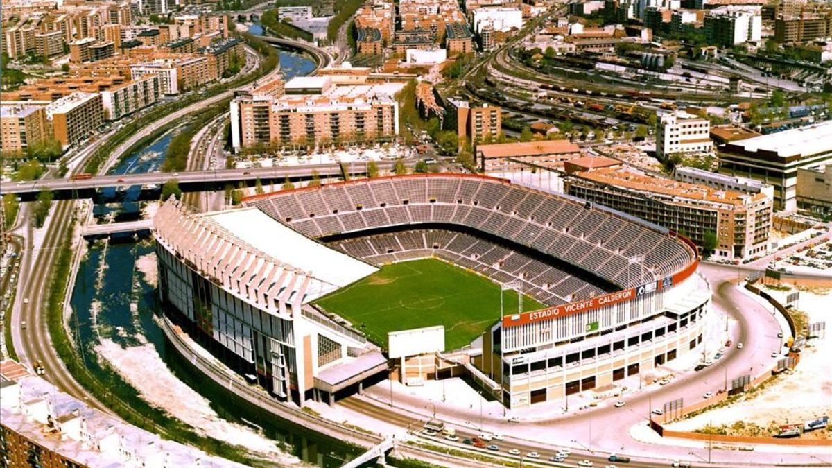 Vista aérea del Estadio Vicente Calderón