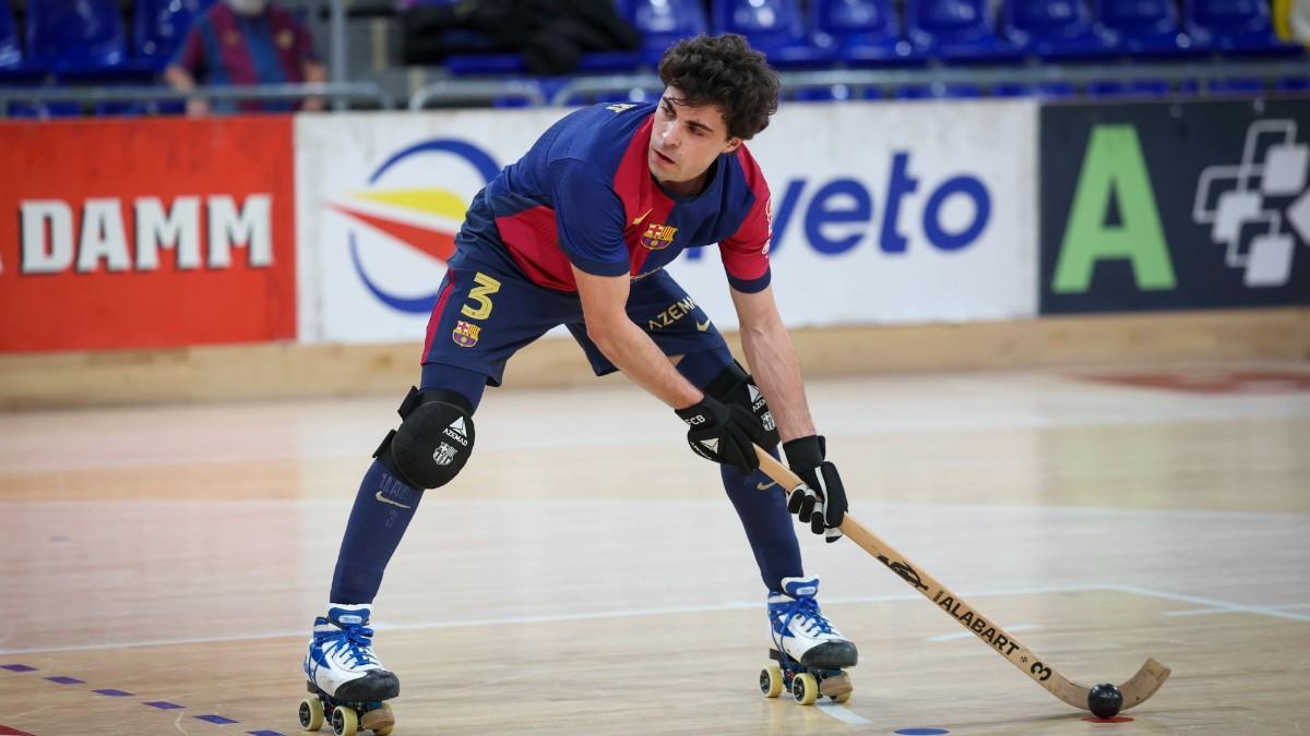Nacho Alabart, durante un partido este curso
