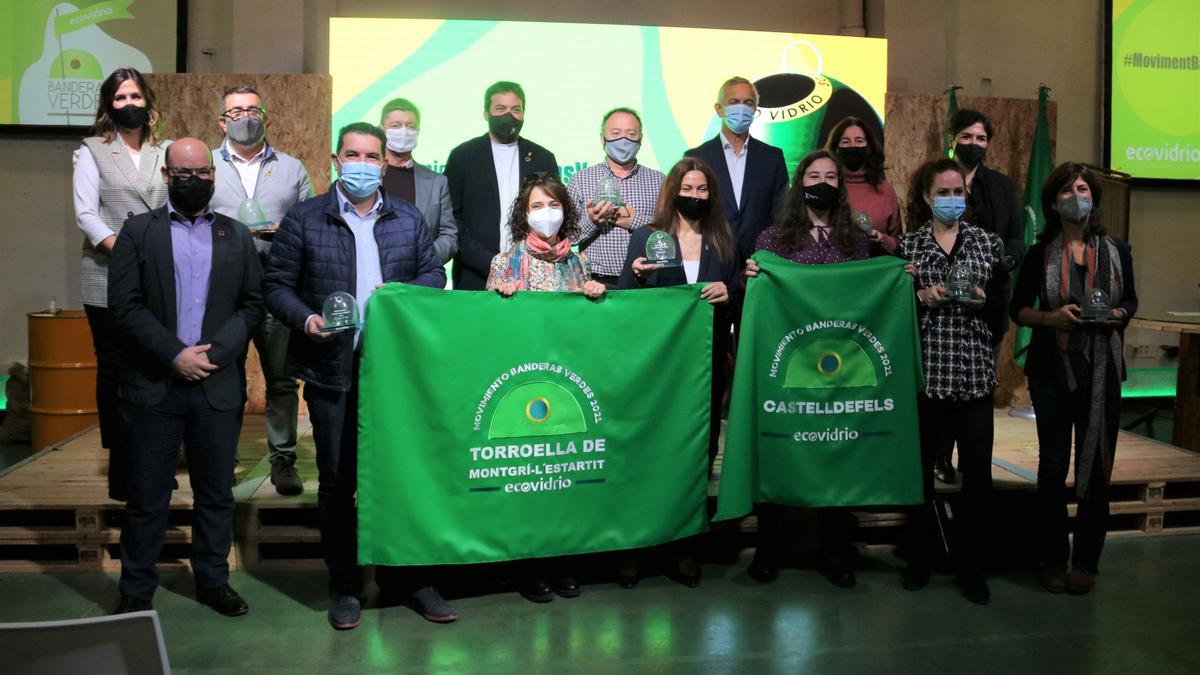 Pla general dels guardonats d'enguany a l'entrega de Banderes Verdes d'Ecovidrio a Catalunya