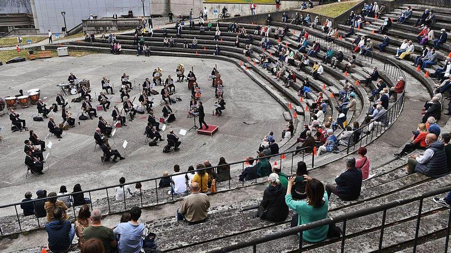 Concierto de la Banda Municipal, ayer en Santa Margarita.