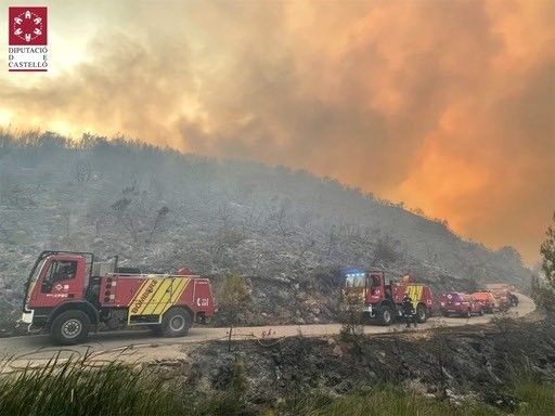 Desoladoras imágenes del incendio de Bejís