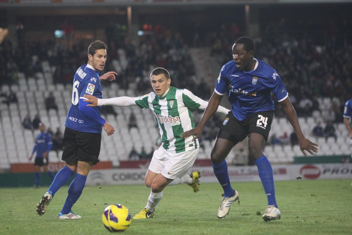 Dubarbier, con el Córdoba CF en un partido ante el Xerez, en Segunda.