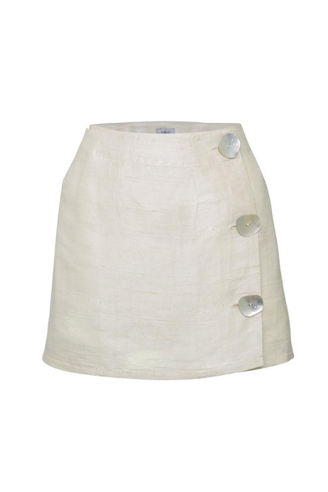 Falda de lino de la primera colección de Amlul, la marca de Gala González