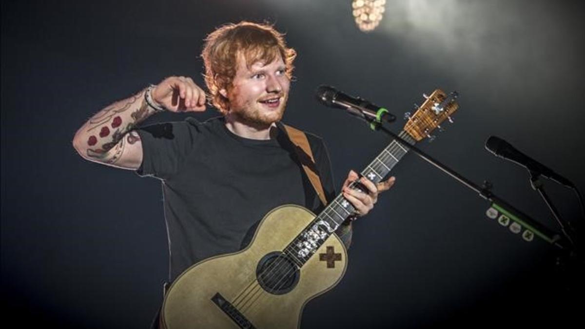 Ed Sheeran durante un concierto en el Barcelona en el 2014.