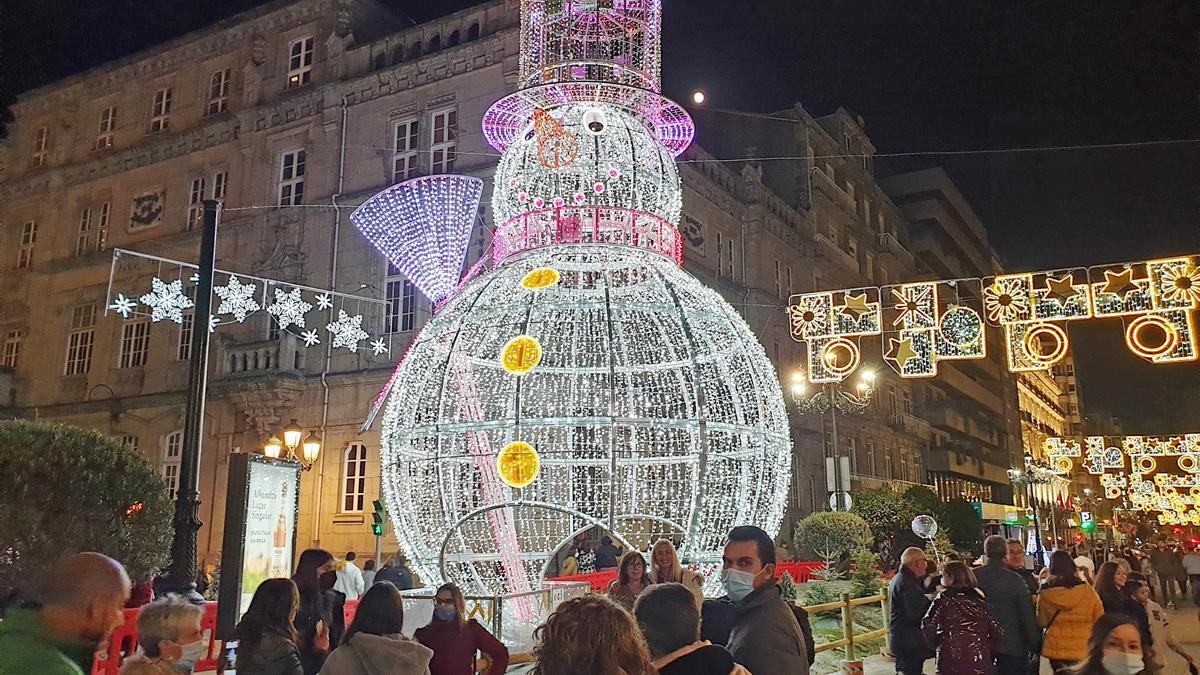 Las mejores imágenes del encendido de la Navidad en Vigo