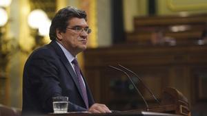 El ministro de Seguridad Social, José Luis Escrivá, en el Congreso de los Diputados.