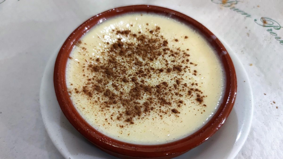 Las natillas de Bar-Restaurant Hermanos Méndez.