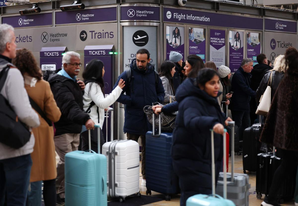Passatgers a l'aeroport de Heathrow