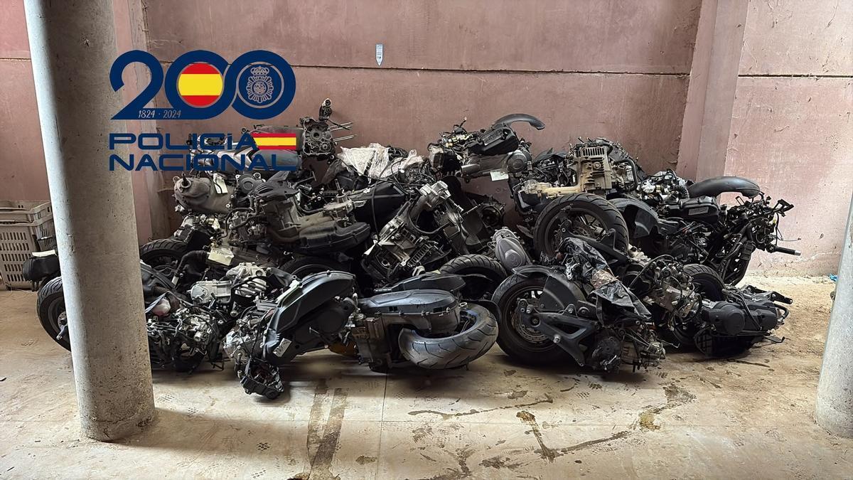 Desmantelada una banda que utilizaba talleres clandestinos para vender motos robadas