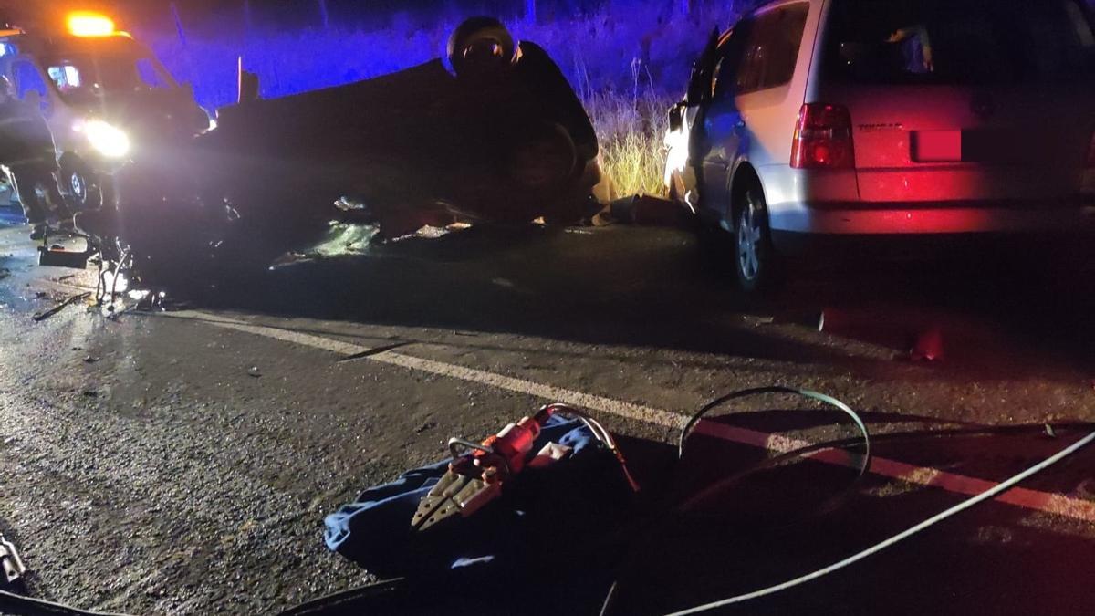 Accidente en Benavente, en la carretera a Manganeses.