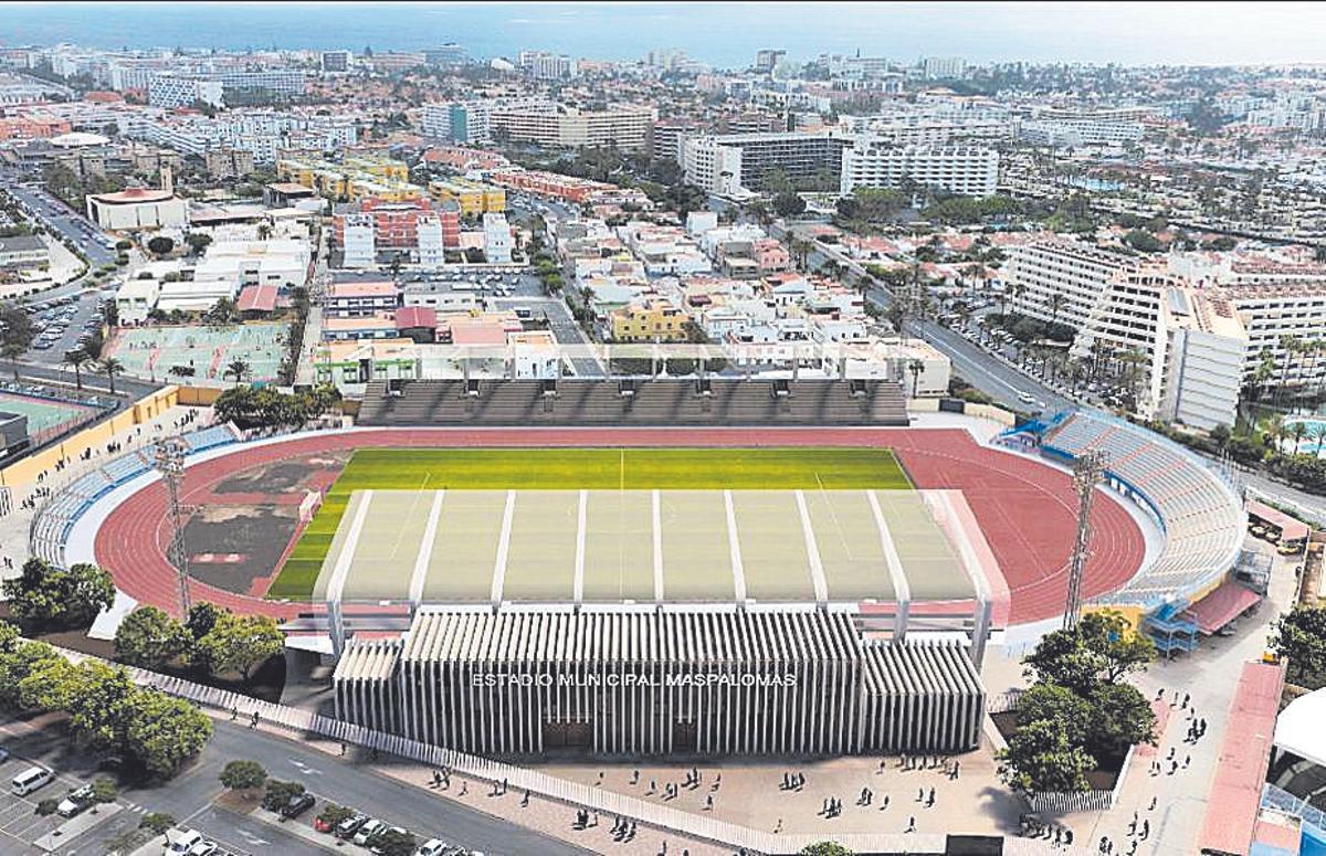 Así quedará el Estadio Municipal de San Fernando de Maspalomas.