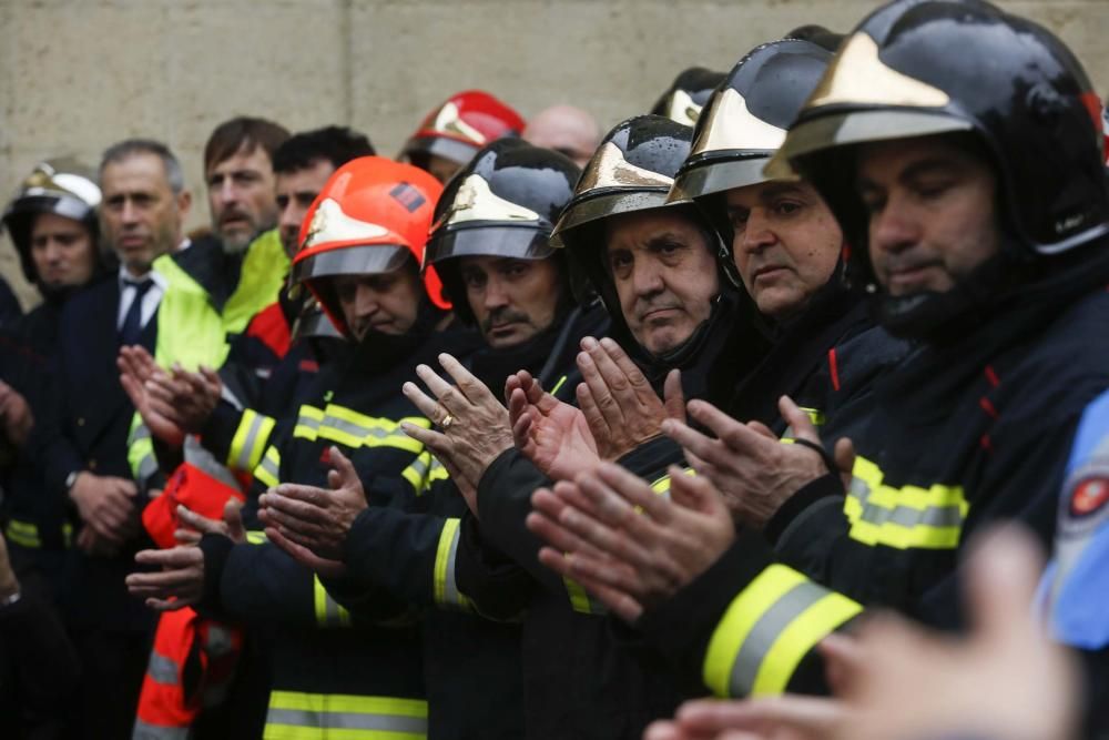 Funeral por Eloy Palacio, bombero fallecido en Oviedo