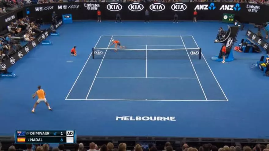 Impresionante punto de Nadal en el Open de Australia