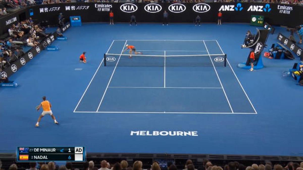 Impresionante punto de Nadal en el Open de Australia