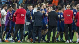 Clásico volcánico, autopasillo del Barça