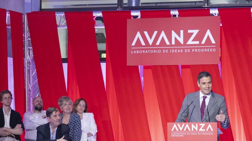 Pedro Sánchez, en la presentación de Avanza.